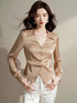 Women V-Neck Collar Down Shirts